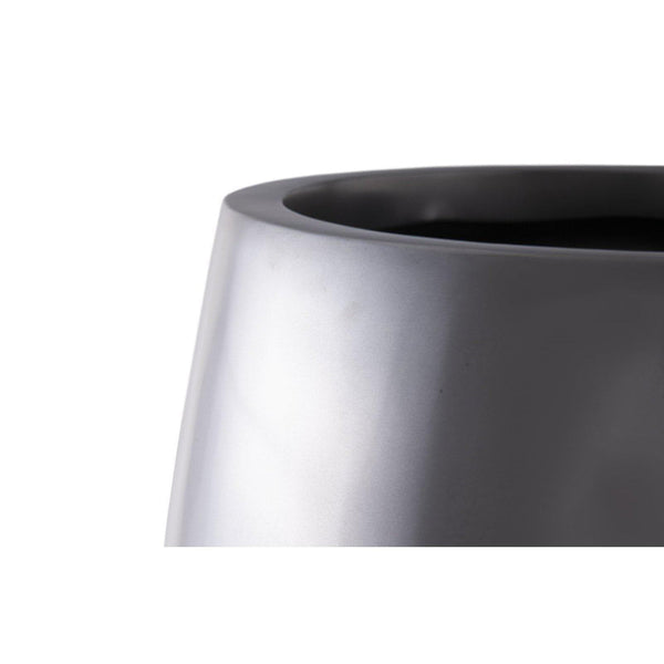 Elonga Large Polished Aluminum Planter