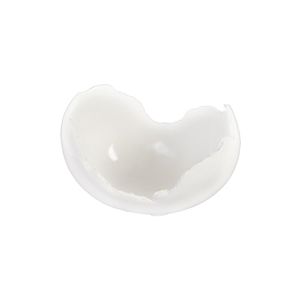 Glossy White Burled Decorative Bowl