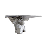 Silver Leaf Crown Console Table