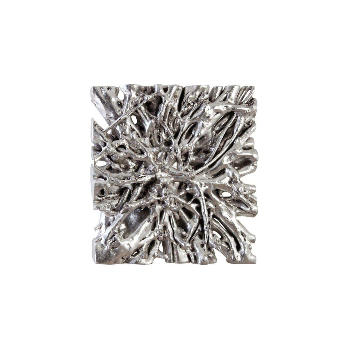 Silver Leaf Square Root Wall Art, Medium