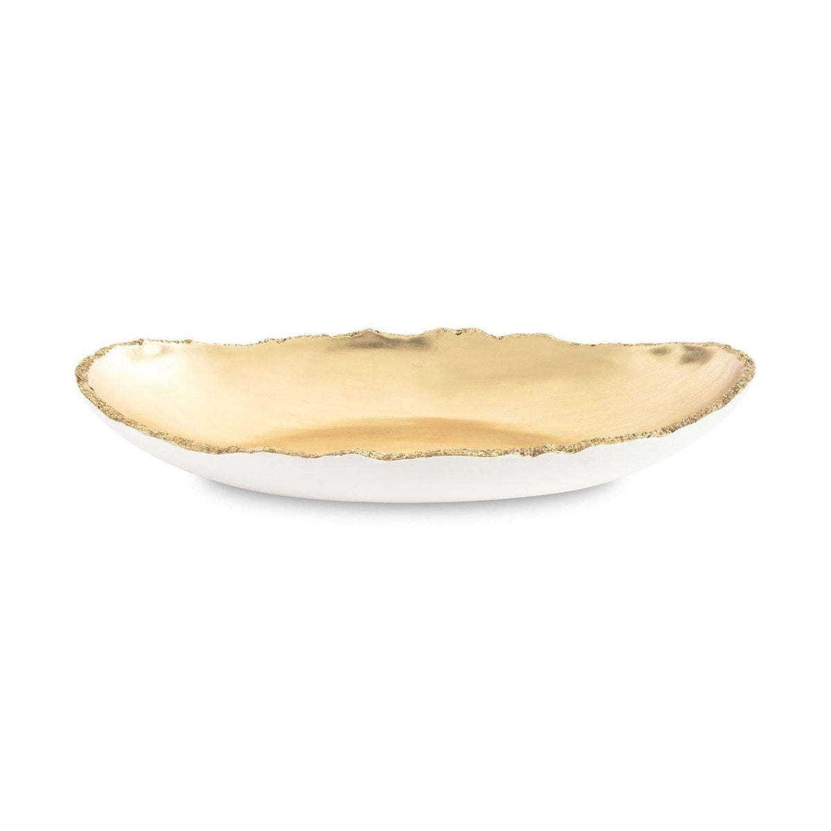 Broken Egg Bowl, White & Gold Leaf