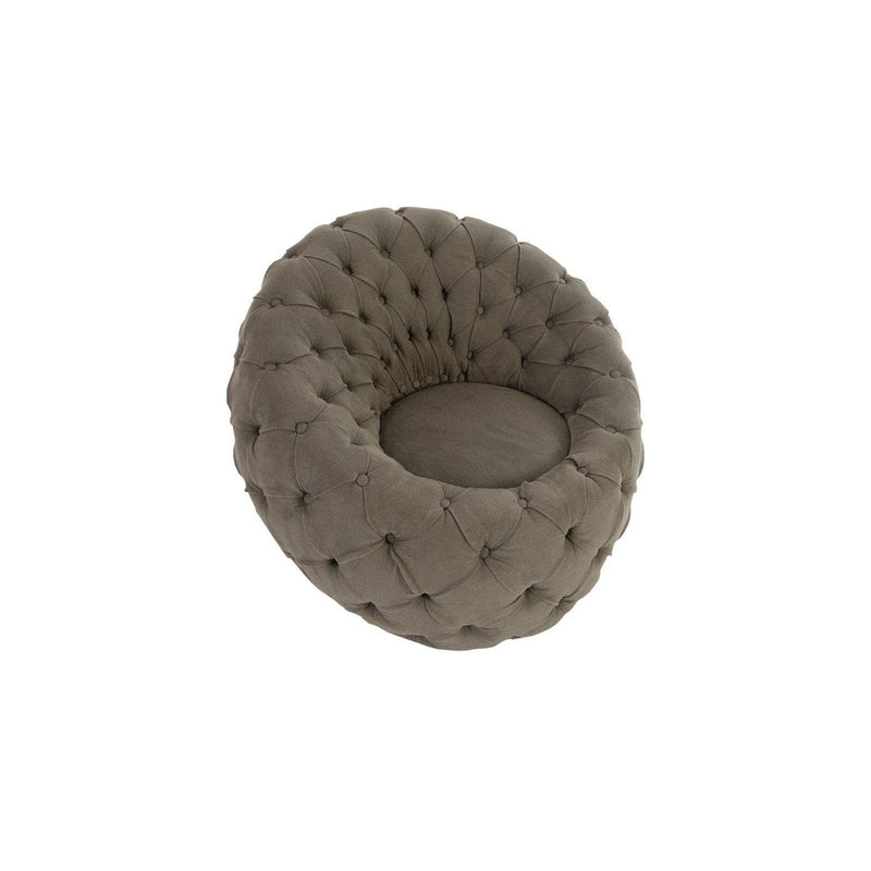 Gray Tufted Egg Chair