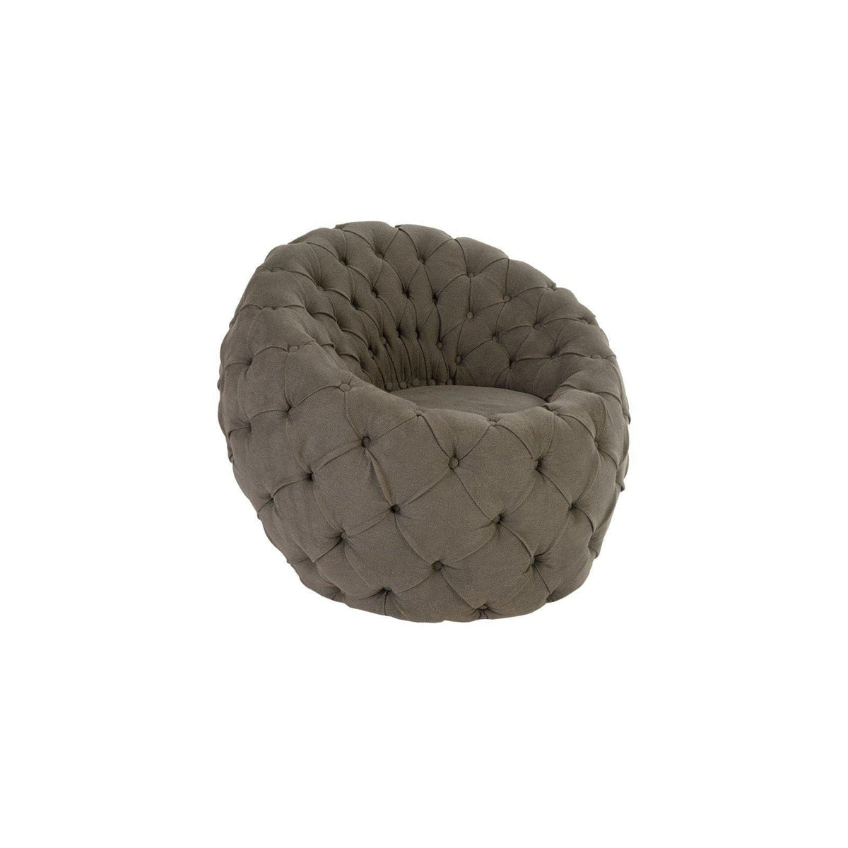 Gray Tufted Egg Chair