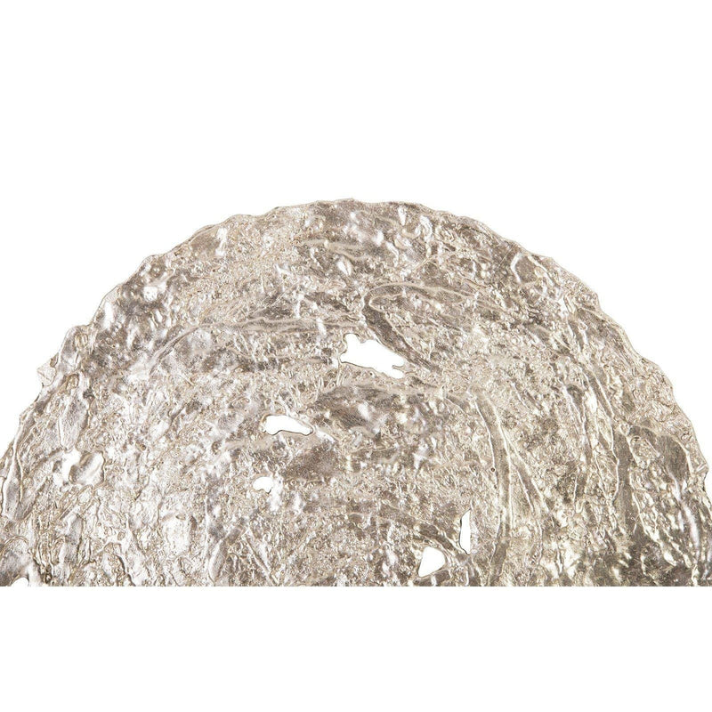 Medium, Silver Leaf Molten Wall Disc