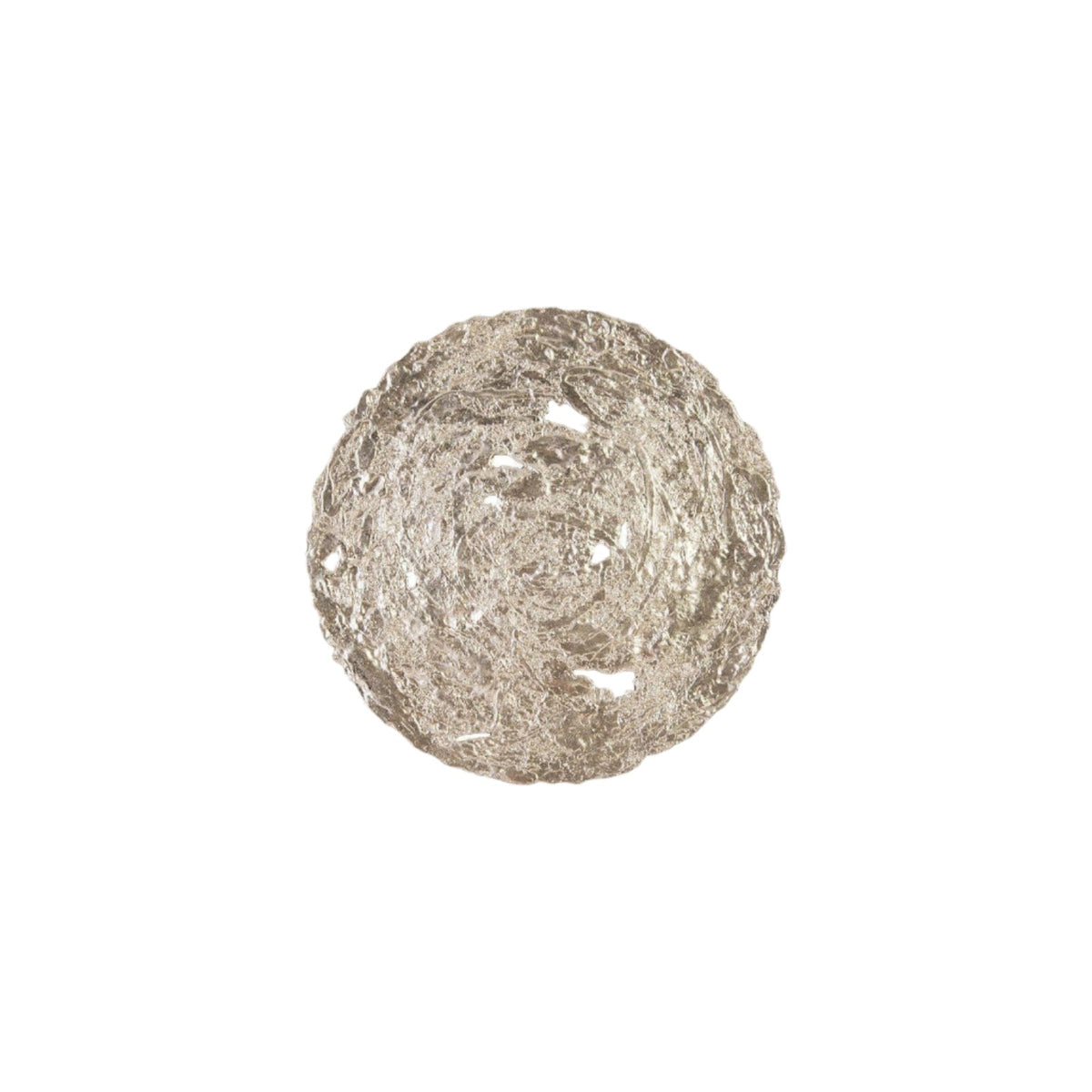 Medium, Silver Leaf Molten Wall Disc