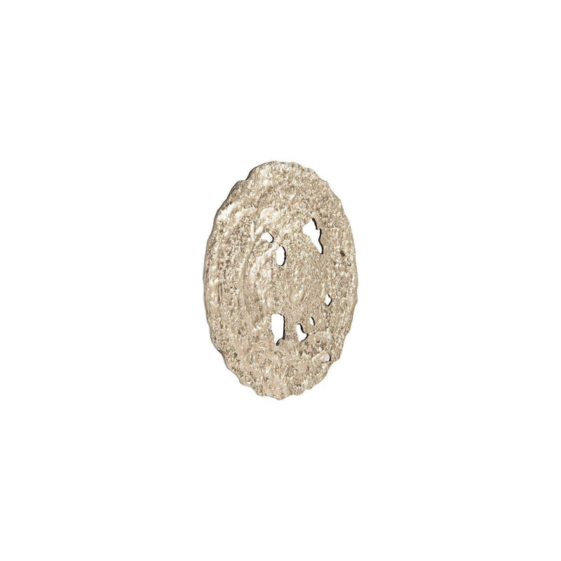 Silver Leaf Molten Wall Disc, Small