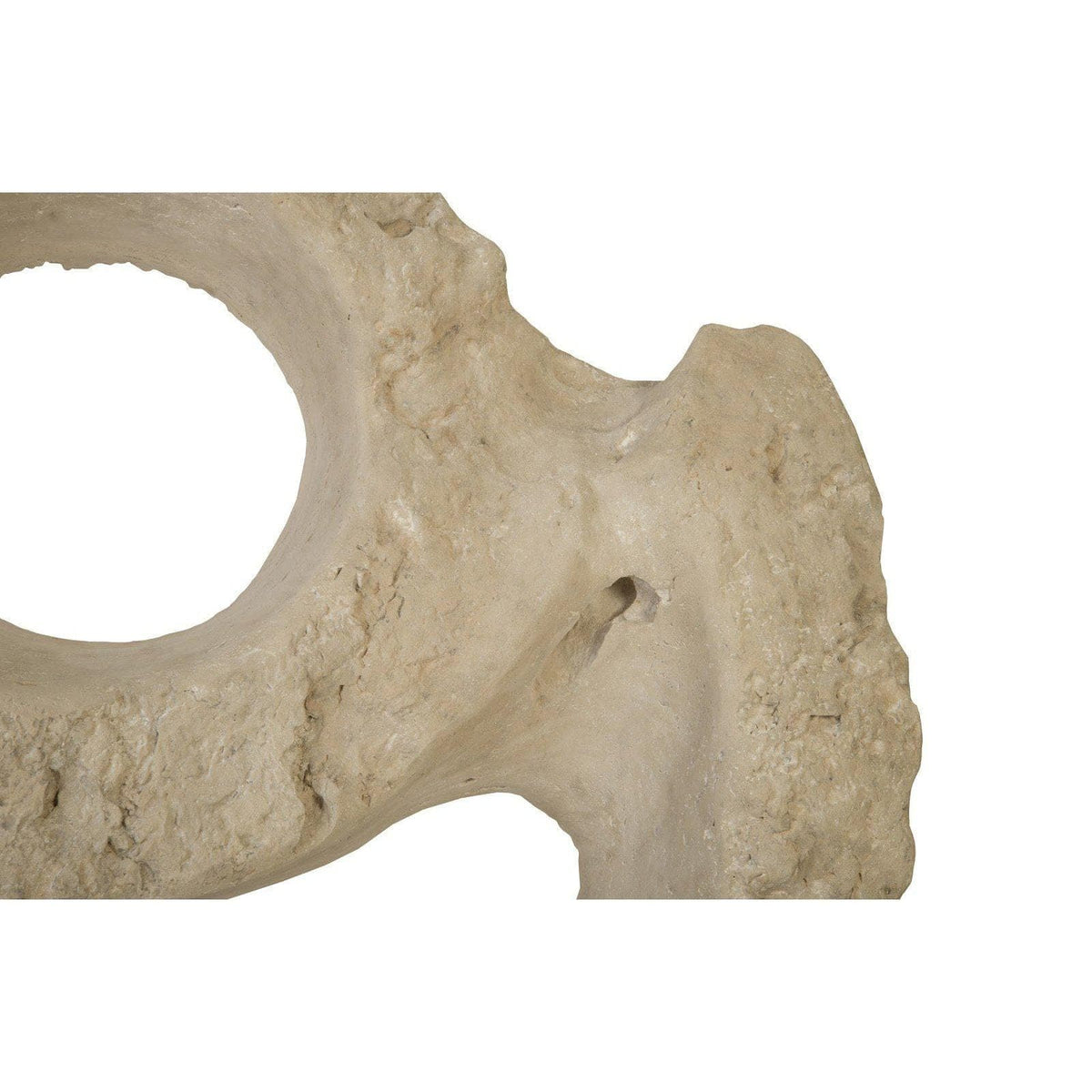 Colossal Double Hole Cast Stone Sculpture