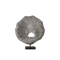 Colossal Fungia Silver Leaf Pedestal