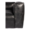 Kirby Black Leather Sofa