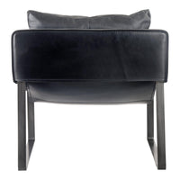 Connor Black Leather Club Chair