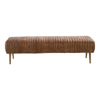 Endora Cappuccino Leather Bench