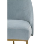 Parissa Coastal Velvet Dining Chair, Set of 2