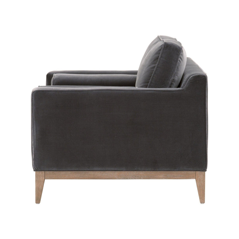 Preston Dove Gray Velvet Sofa Chair