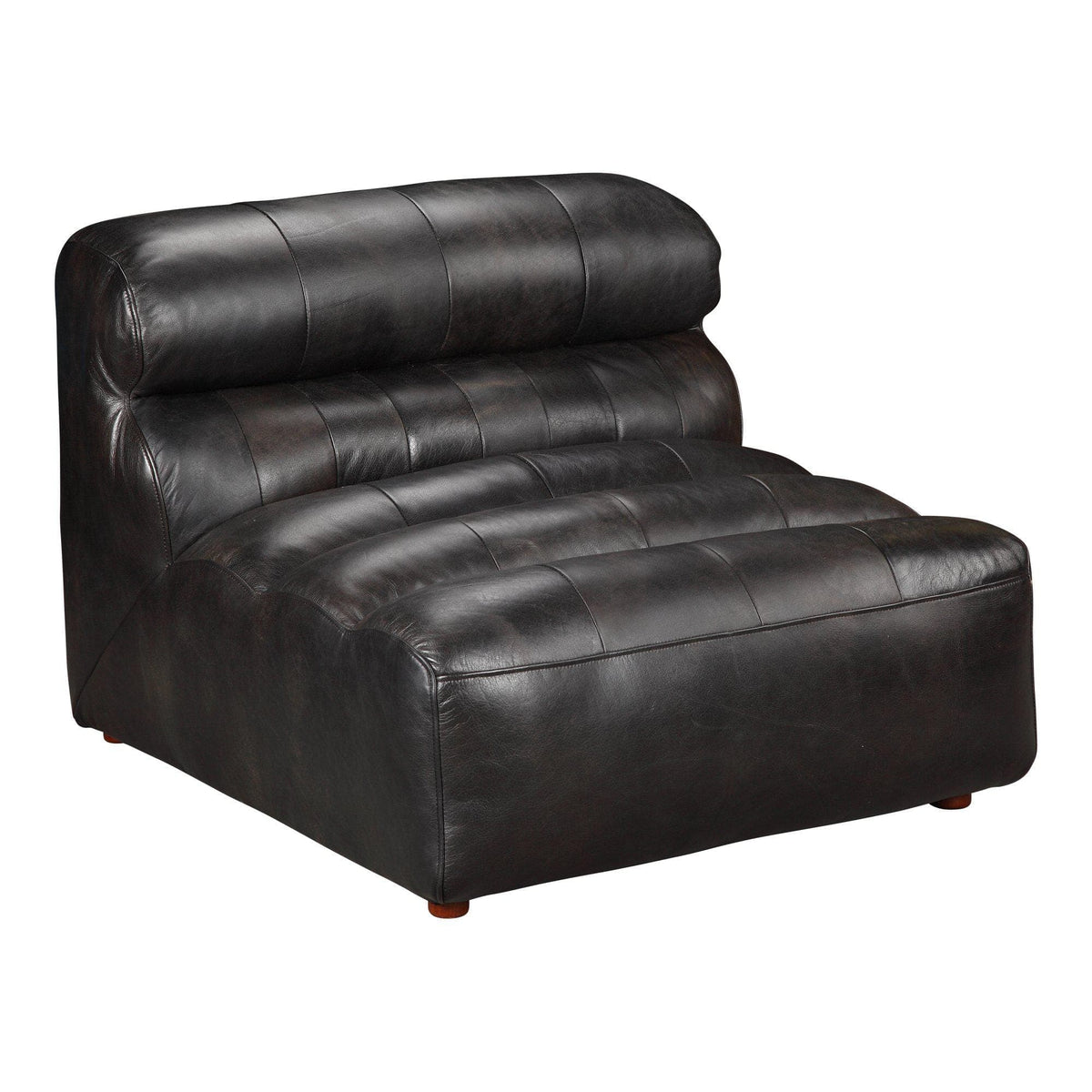 Ramsay Leather Slipper Chair Antique Black