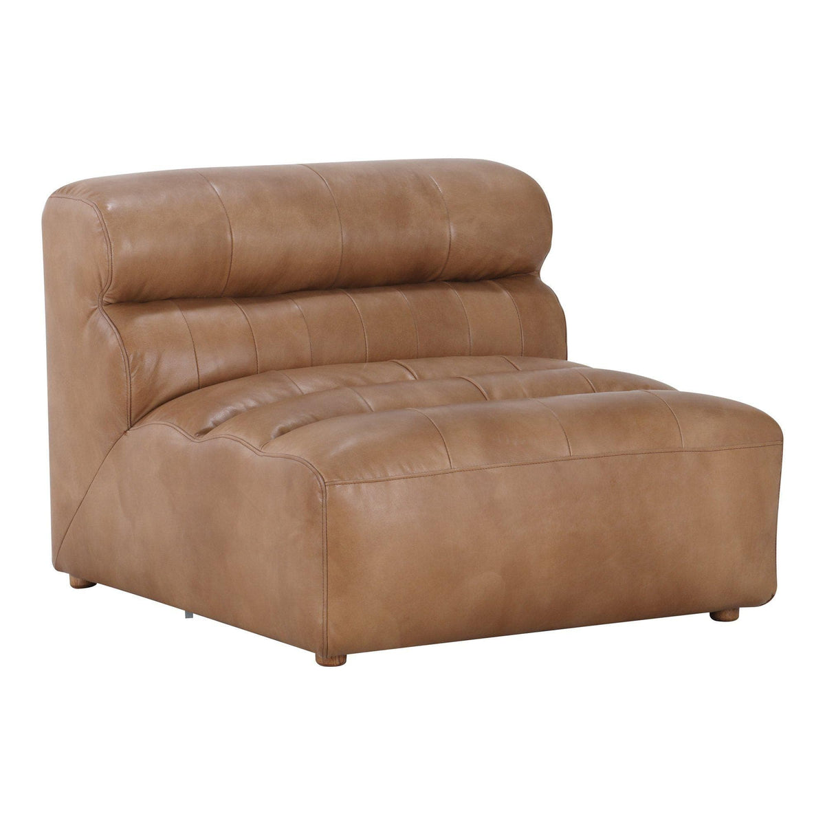 Ramsay Tan Leather Slipper Chair