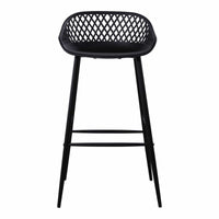 Piazza Black Outdoor Barstool, Set Of 2