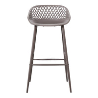 Piazza Grey Outdoor Barstool, Set Of 2