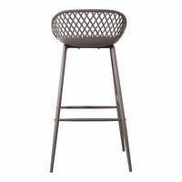 Piazza Grey Outdoor Barstool, Set Of 2