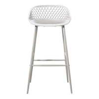 Piazza White Outdoor Barstool, Set Of 2