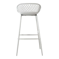 Piazza White Outdoor Barstool, Set Of 2