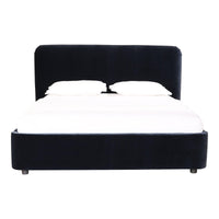 Samara Navy Blue Velvet Upholstered Bed