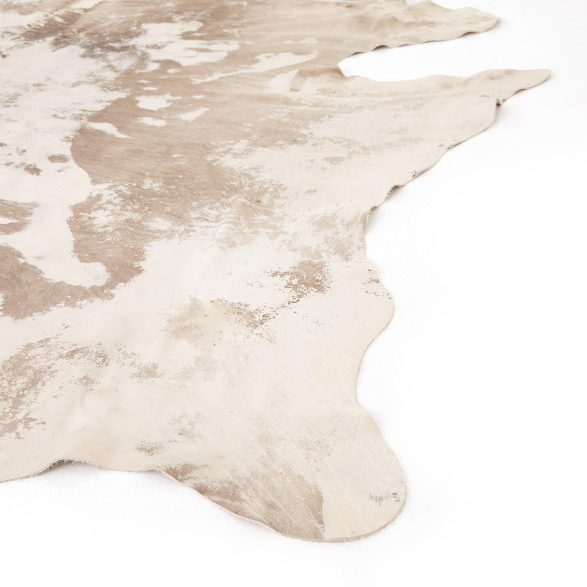 Harley Cream & Brown Cowhide Rug