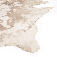 Harley Cream & Brown Cowhide Rug