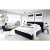 Samara Navy Blue Velvet Upholstered Bed