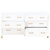 Suzy White & Brass Double Dresser