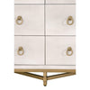 Strand White Shagreen 6-Drawer Dresser