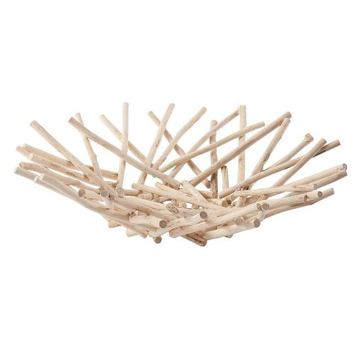 Wide Natural Wood Stick Bowl