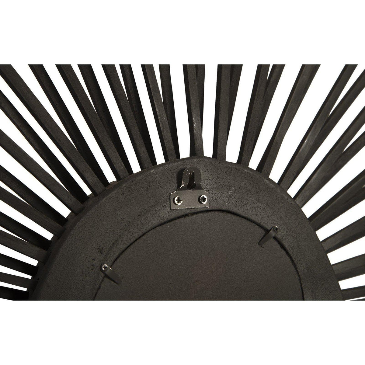 Black Round Spoke Mirror