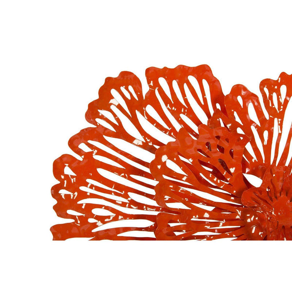 Coral Metal Flower Wall Art, Small