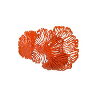 Coral Metal Flower Wall Art, Small