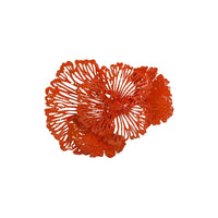 Coral Metal Flower Wall Art, Small