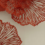 Coral Metal Flower Wall Art, Medium
