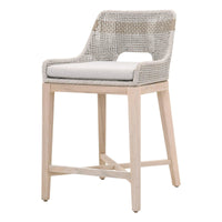 Tootsie Outdoor Taupe & White Counter Stool