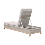 Tootsie Taupe & White Rope Outdoor Chaise Lounge