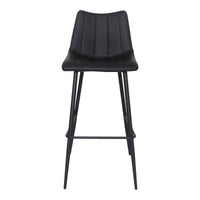 Alibi Black Faux Leather Barstool, Set of 2