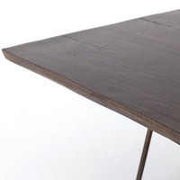 Ramsey Wood & Bronze Rectangle Dining Table