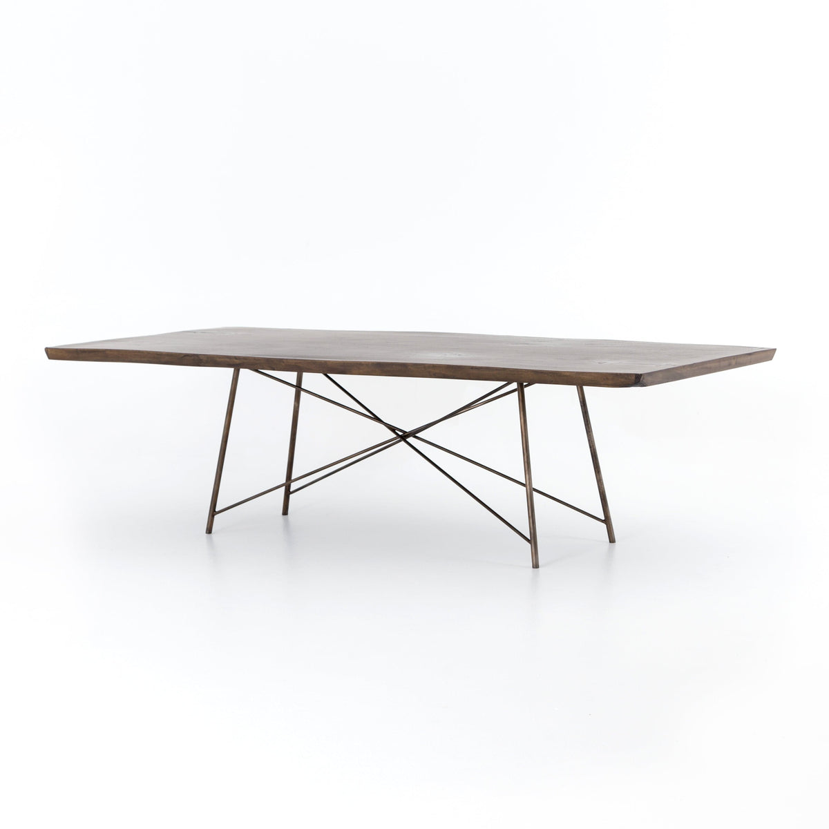 Ramsey Wood & Bronze Rectangle Dining Table