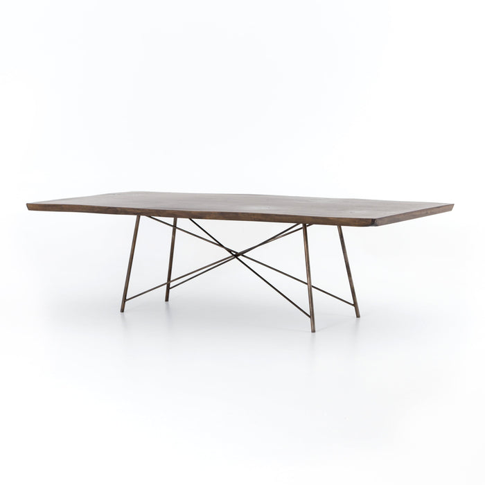 Ramsey Wood & Bronze Rectangle Dining Table