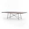 Ramsey Wood & Bronze Rectangle Dining Table