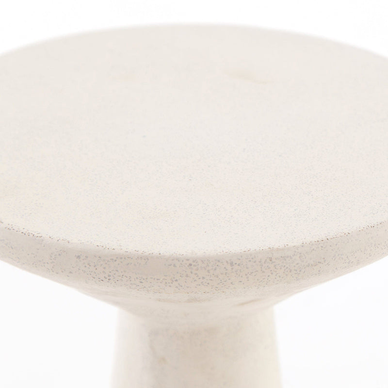 Roxy White Concrete Accent Tables, Set Of 2