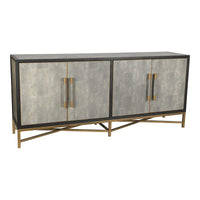 Mako Grey Shagreen & Brass Sideboard