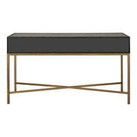 Mako Grey Shagreen & Brass Console Table