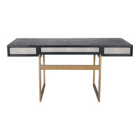 Mako Grey Shagreen & Brass Desk