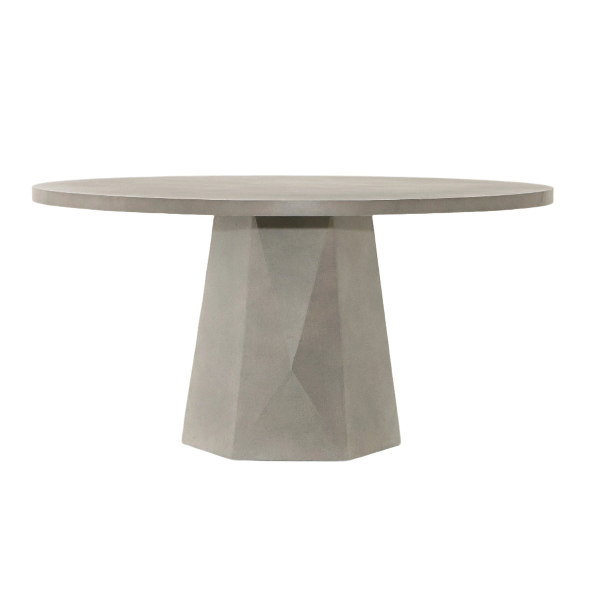 Broderick Round Grey Concrete Dining Table