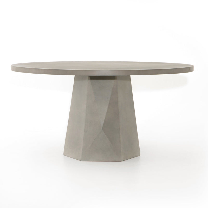 Broderick Round Grey Concrete Dining Table