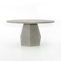 Broderick Round Grey Concrete Dining Table